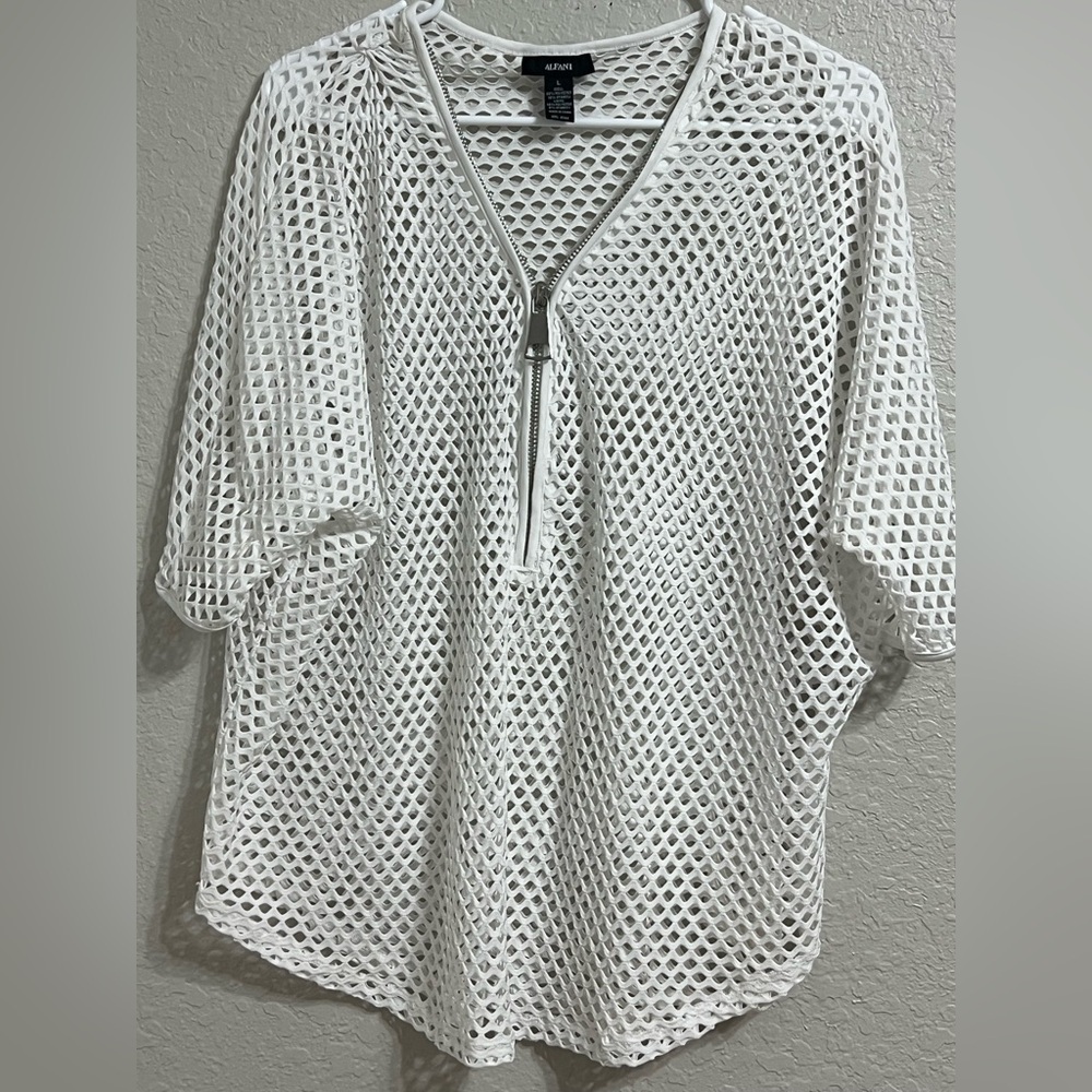 Alfani White Mesh Swim Coverup
Caja 6